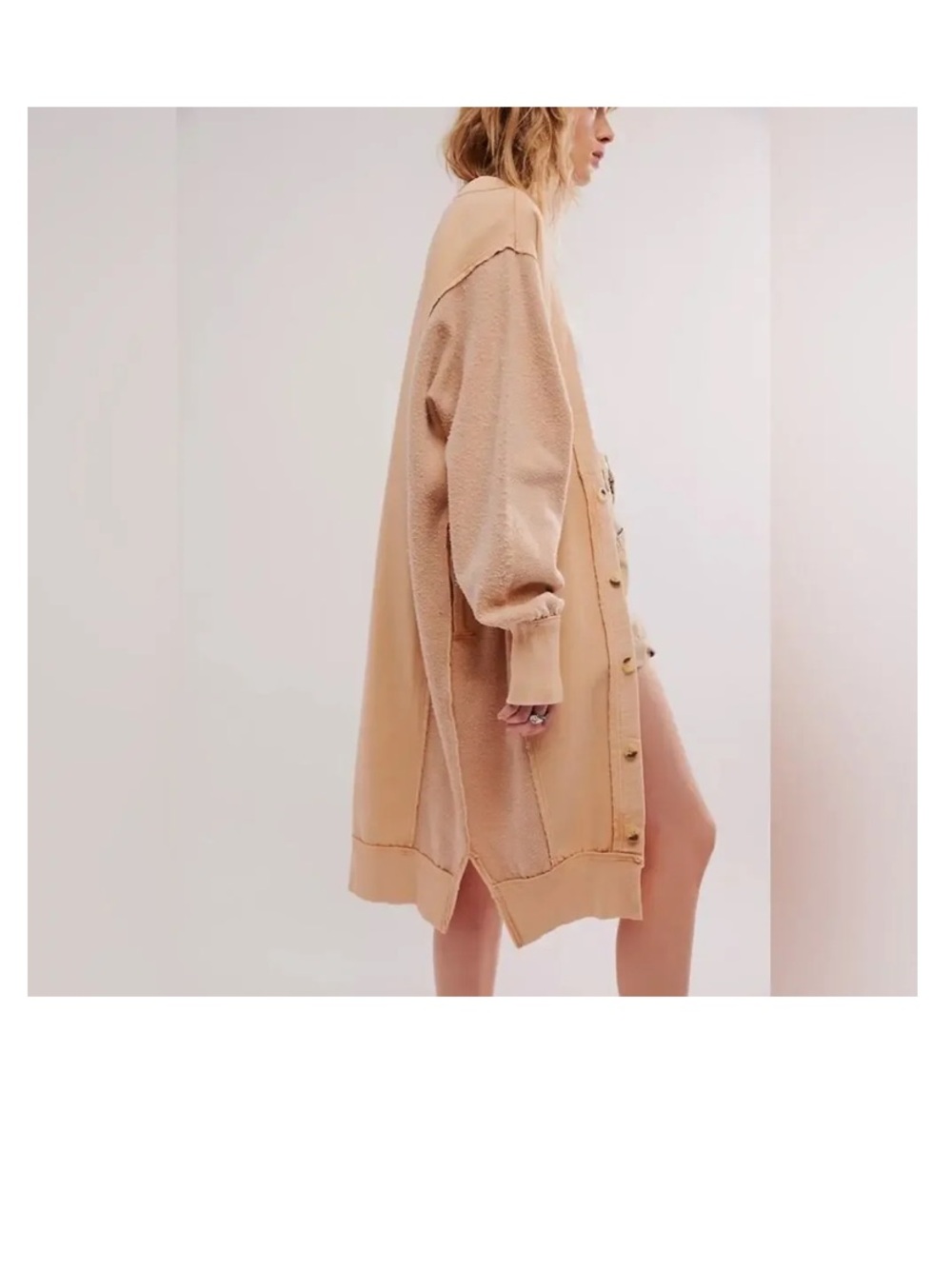 We The Free Blush “Dreamy” Teddy Coat cardigan XS